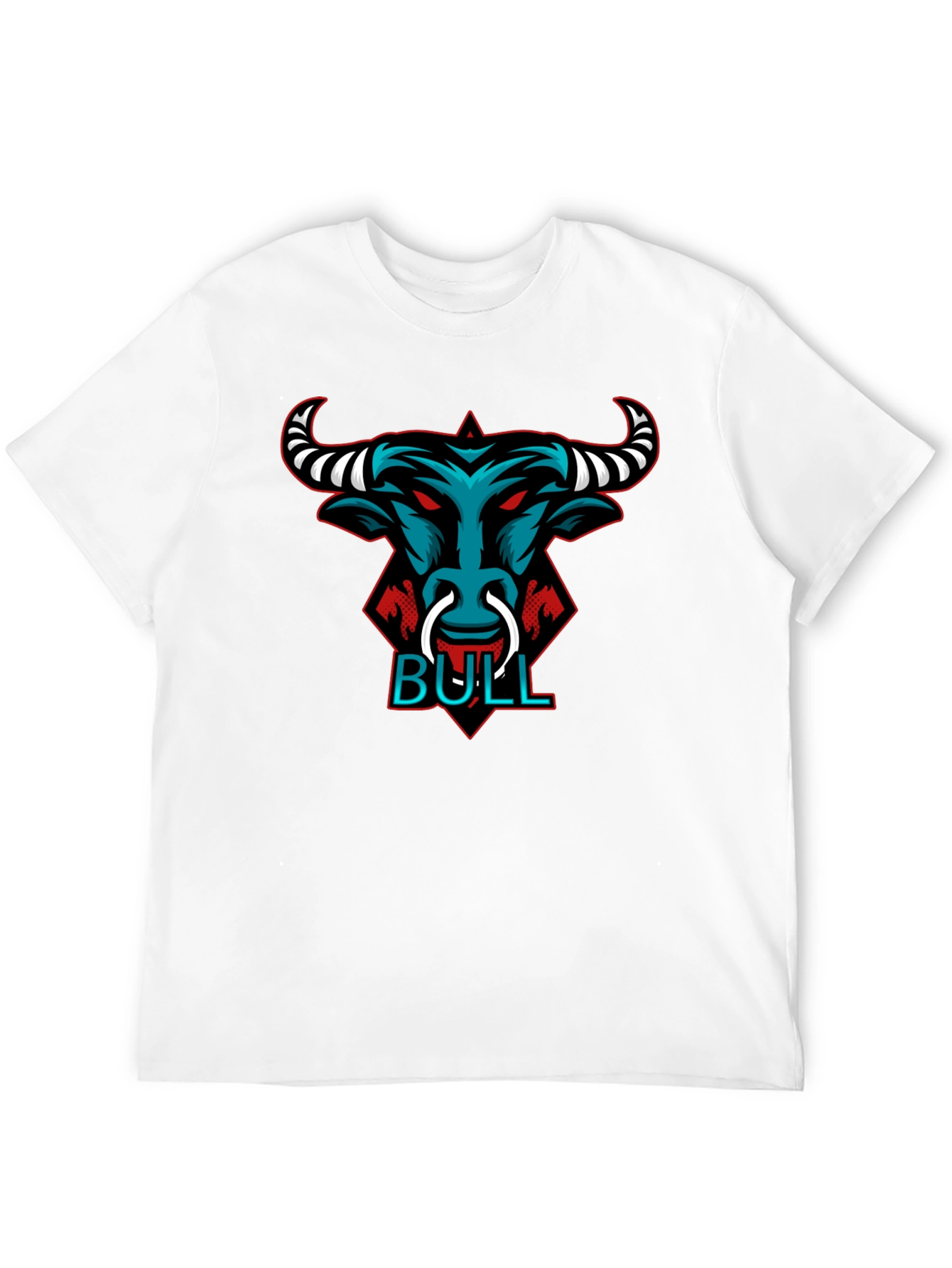 Bull Graphic Tee - Black Crewneck T-Shirt