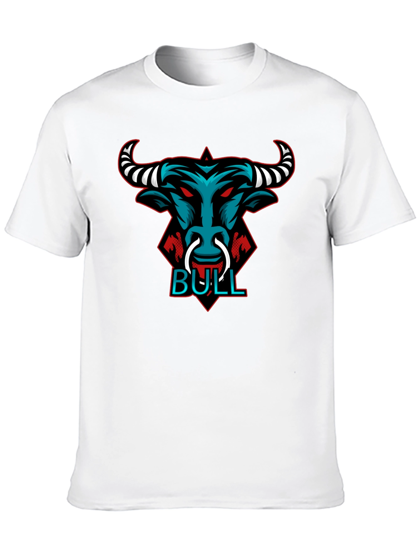 Bull Graphic Tee - Black Crewneck T-Shirt