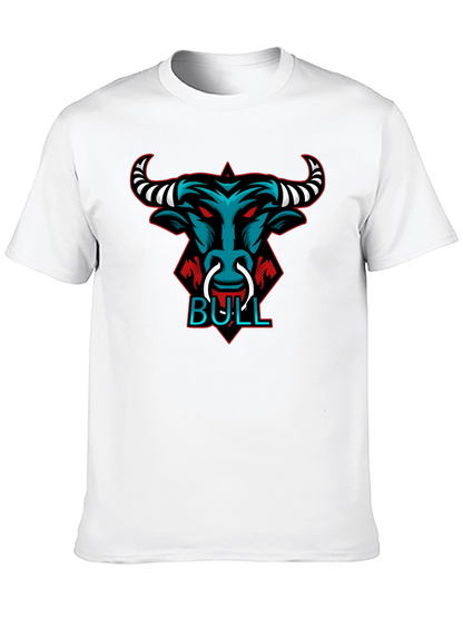 Bull Graphic Tee - Black Crewneck T-Shirt