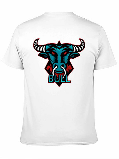 Bull Graphic Tee - Black Crewneck T-Shirt