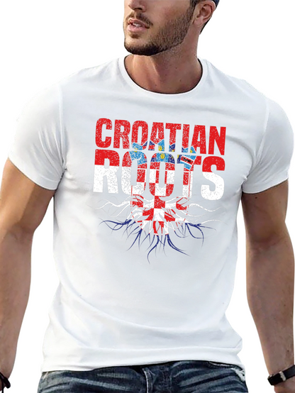 Croatian Roots Graphic T-Shirt - Black