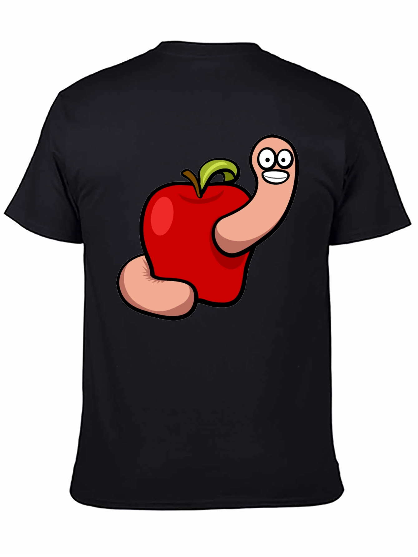 Cartoon Apple Worm Graphic Tee