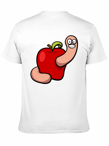 Cartoon Apple Worm Graphic Tee