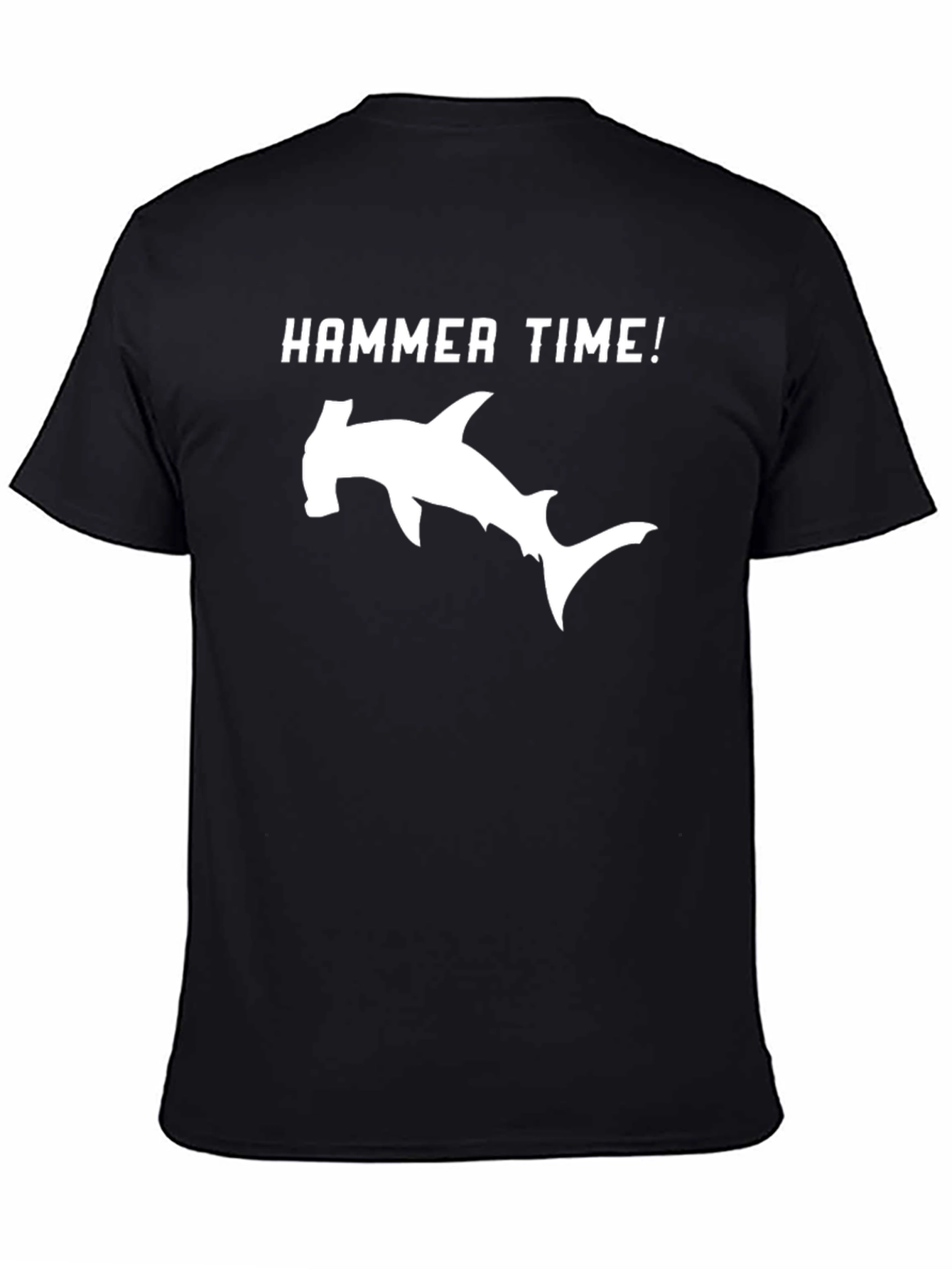 Hammer Time Shark Graphic Tee - Black