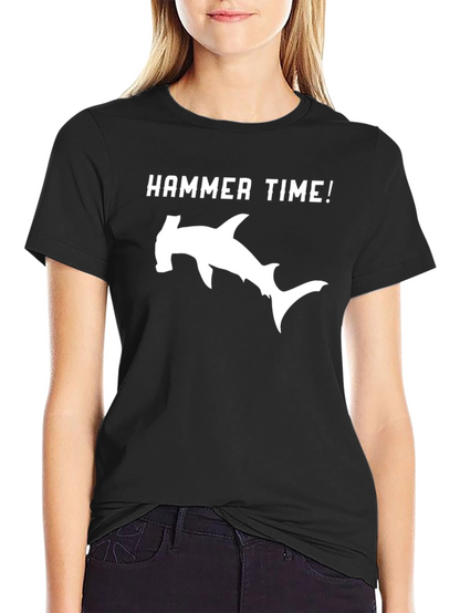 Hammer Time Shark Graphic Tee - Black