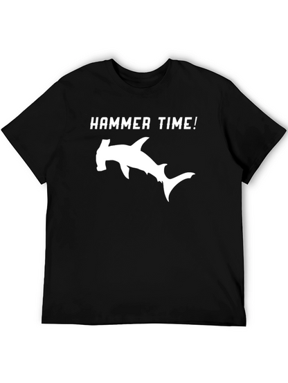 Hammer Time Shark Graphic Tee - Black