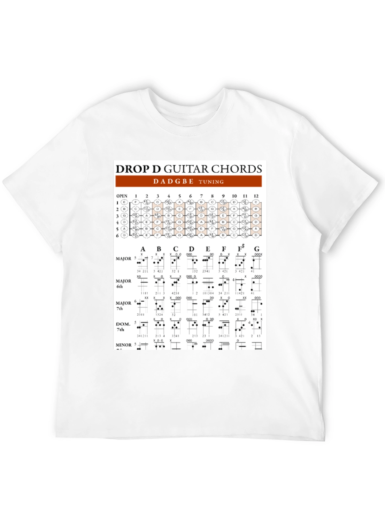 Drop D Guitar Chords T-Shirt