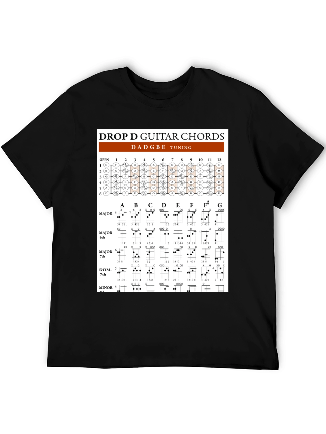 Drop D Guitar Chords T-Shirt