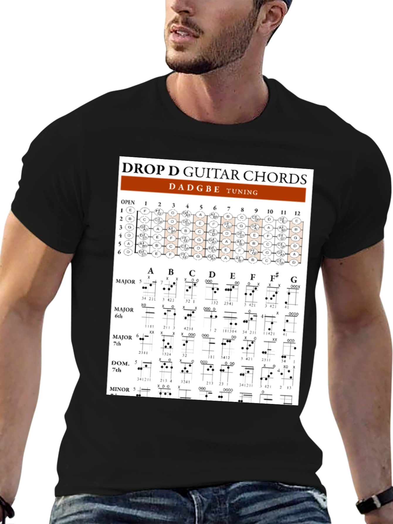 Drop D Guitar Chords T-Shirt