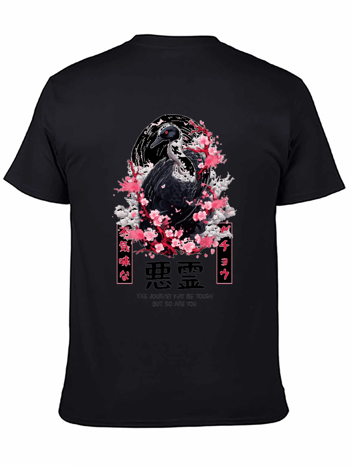 Japanese Crane Blossom Graphic Tee