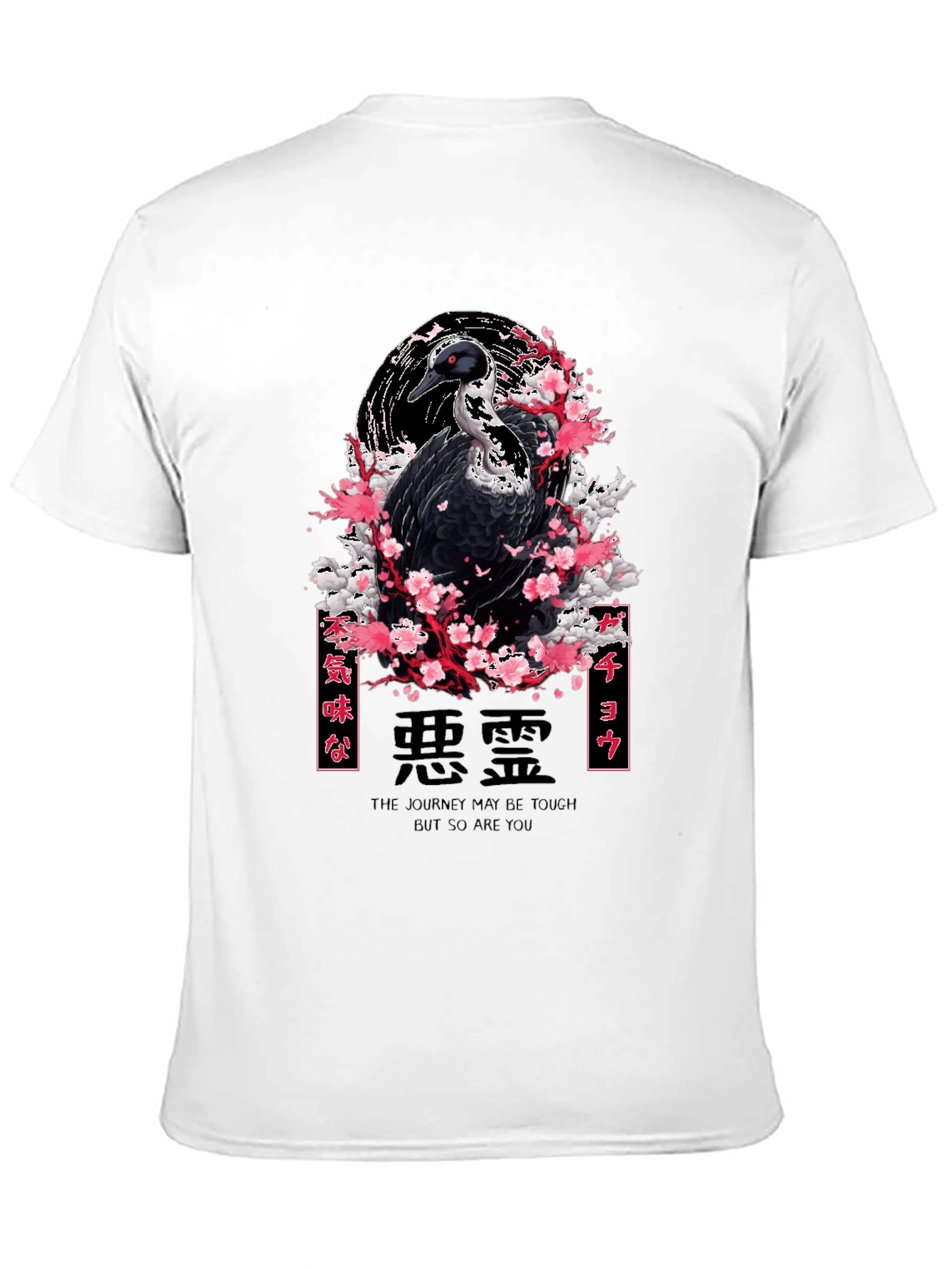 Japanese Crane Blossom Graphic Tee
