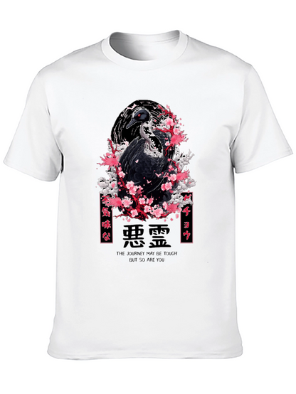 Japanese Crane Blossom Graphic Tee