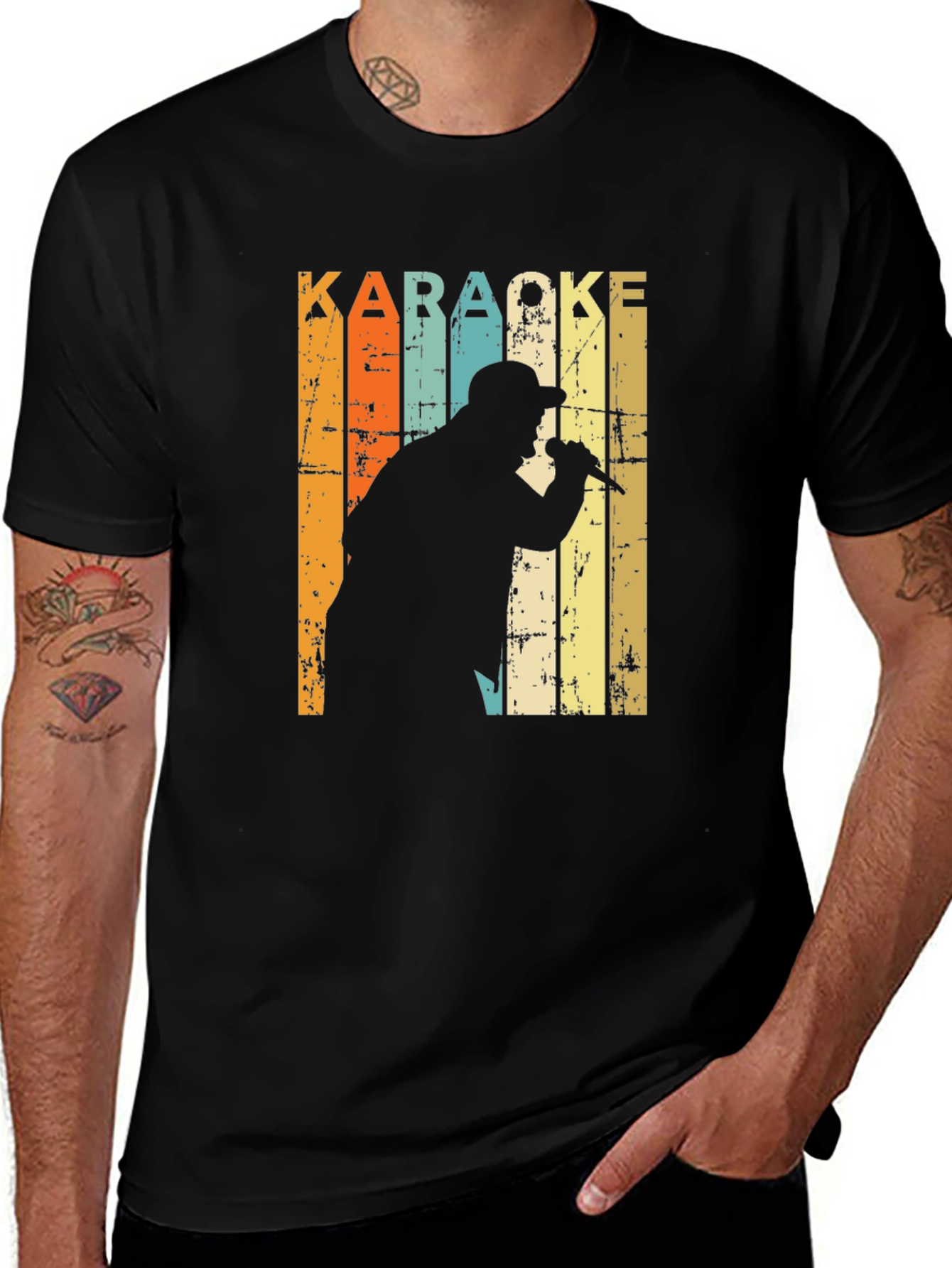 Karaoke Singer Retro T-Shirt