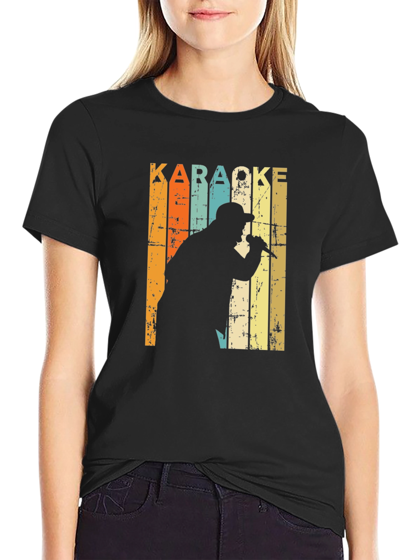 Karaoke Singer Retro T-Shirt