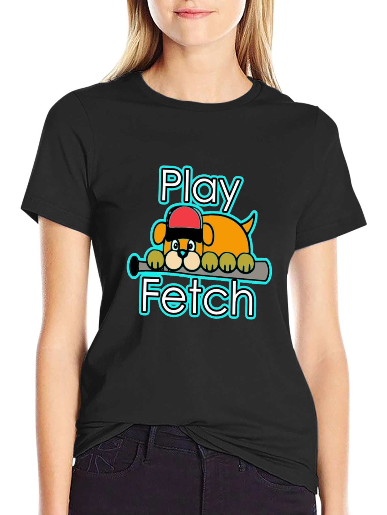 Play Fetch Baseball Dog T-Shirt