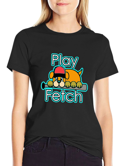 Play Fetch Baseball Dog T-Shirt