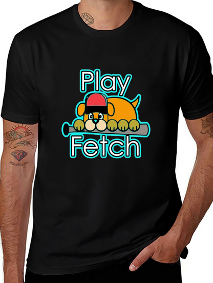 Play Fetch Baseball Dog T-Shirt