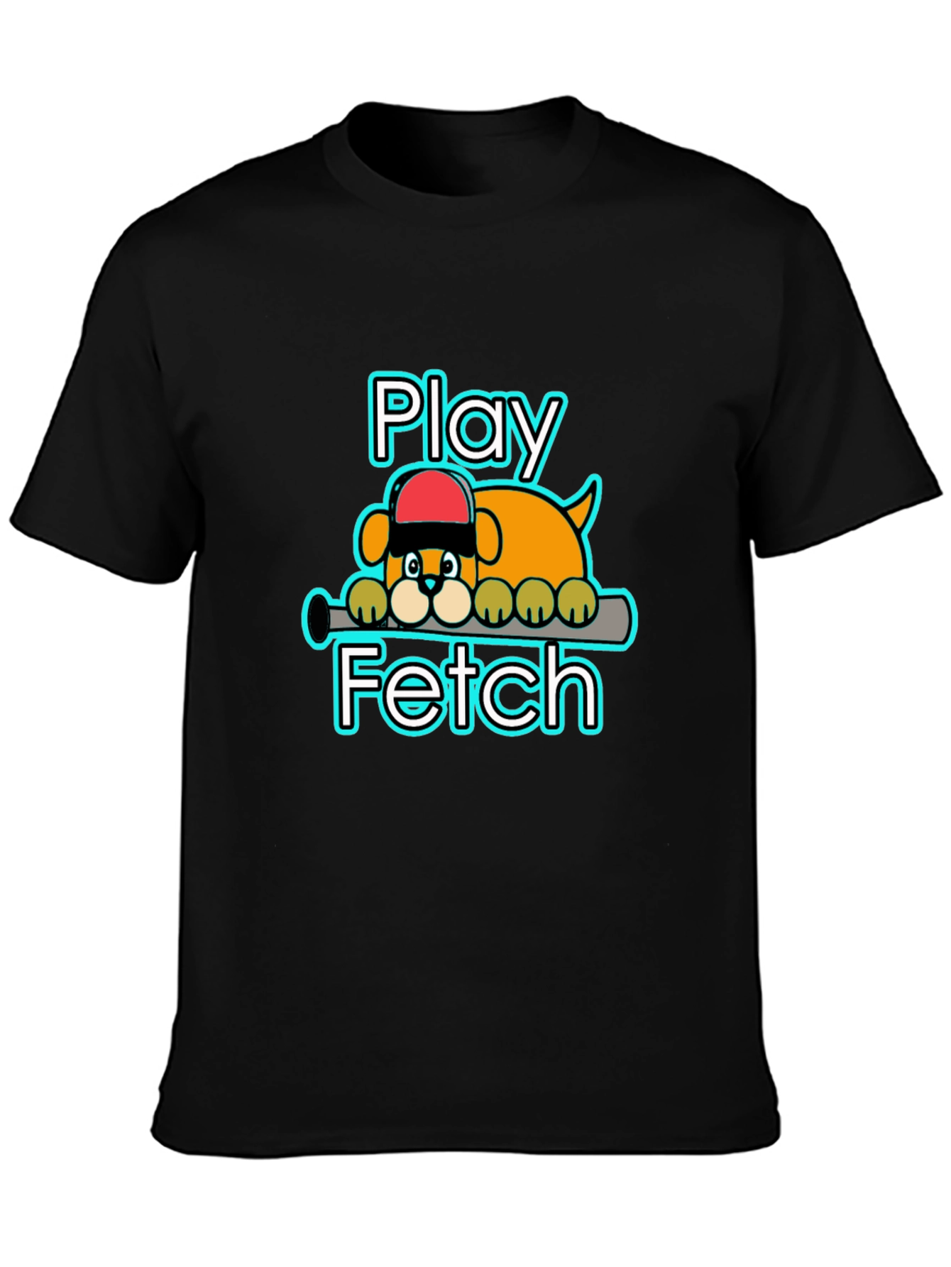 Play Fetch Baseball Dog T-Shirt