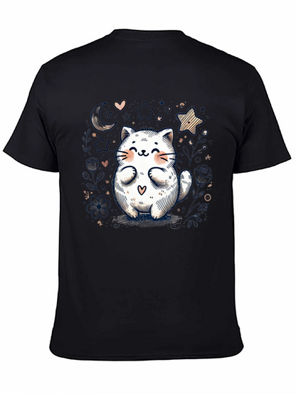 Cute Cat Graphic Tee - Whimsical Kawaii Design