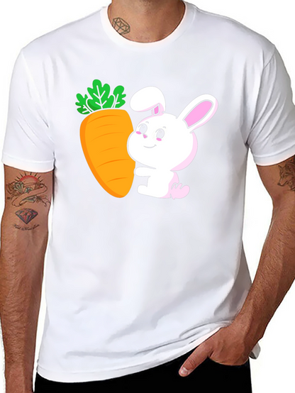Bunny & Carrot Graphic Tee - Easter Fun!