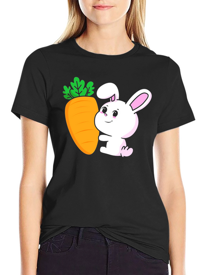 Bunny & Carrot Graphic Tee - Easter Fun!