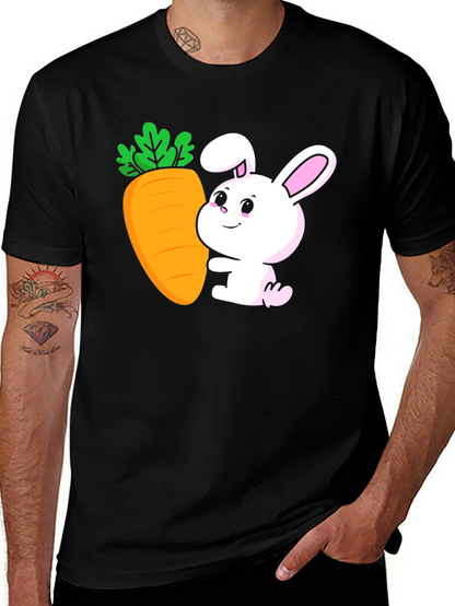 Bunny & Carrot Graphic Tee - Easter Fun!