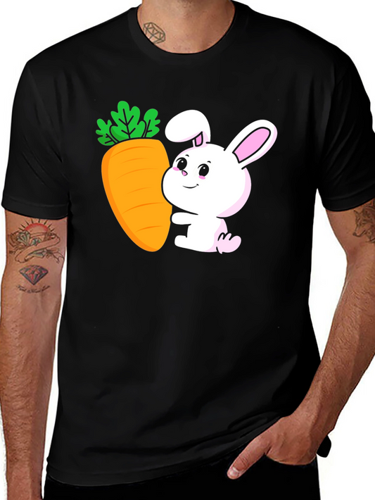 Bunny & Carrot Graphic Tee - Easter Fun!