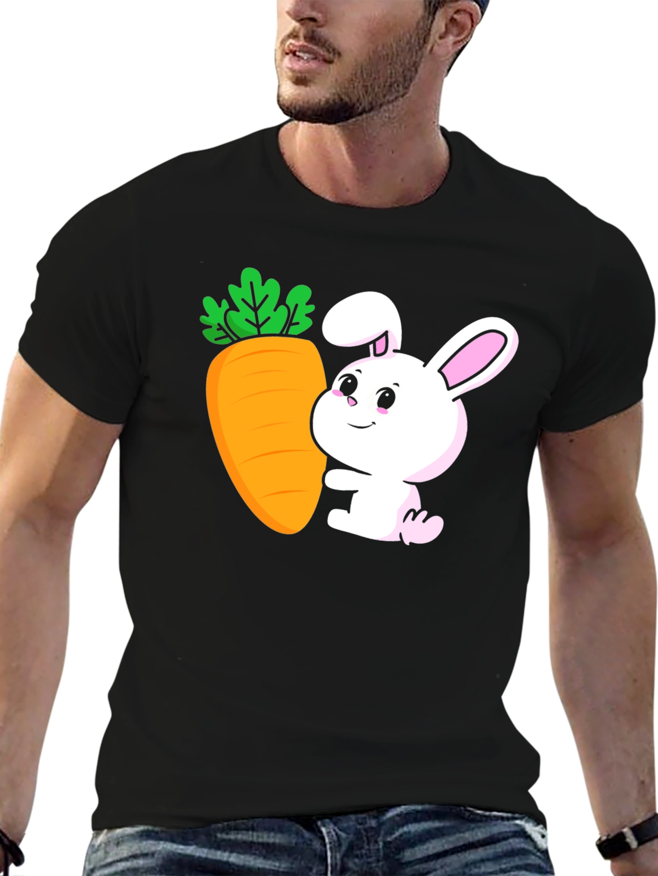 Bunny & Carrot Graphic Tee - Easter Fun!