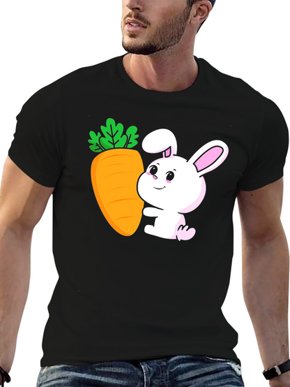 Bunny & Carrot Graphic Tee - Easter Fun!