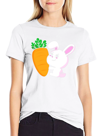 Bunny & Carrot Graphic Tee - Easter Fun!