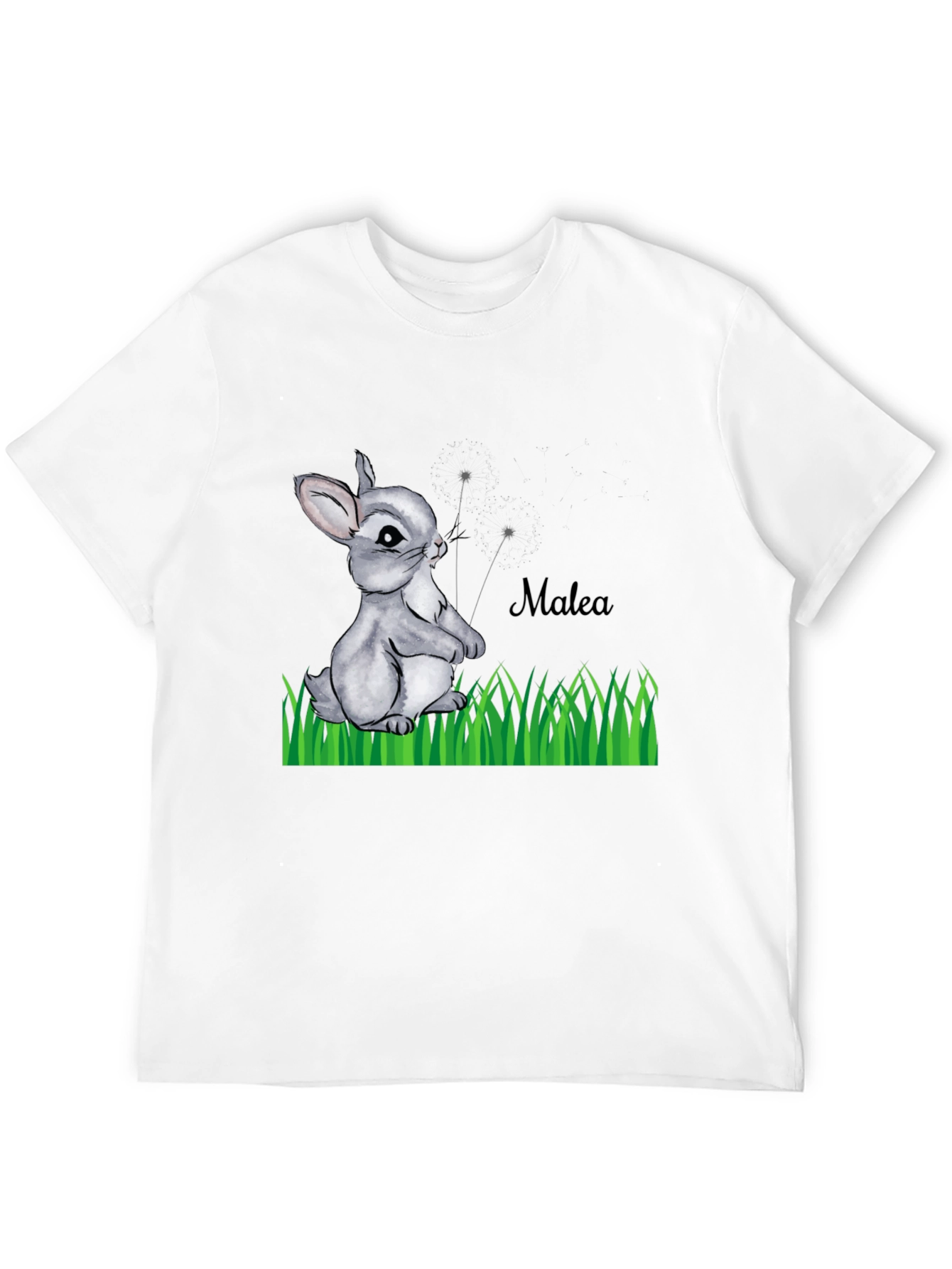 Bunny Rabbit Personalized Black T-Shirt