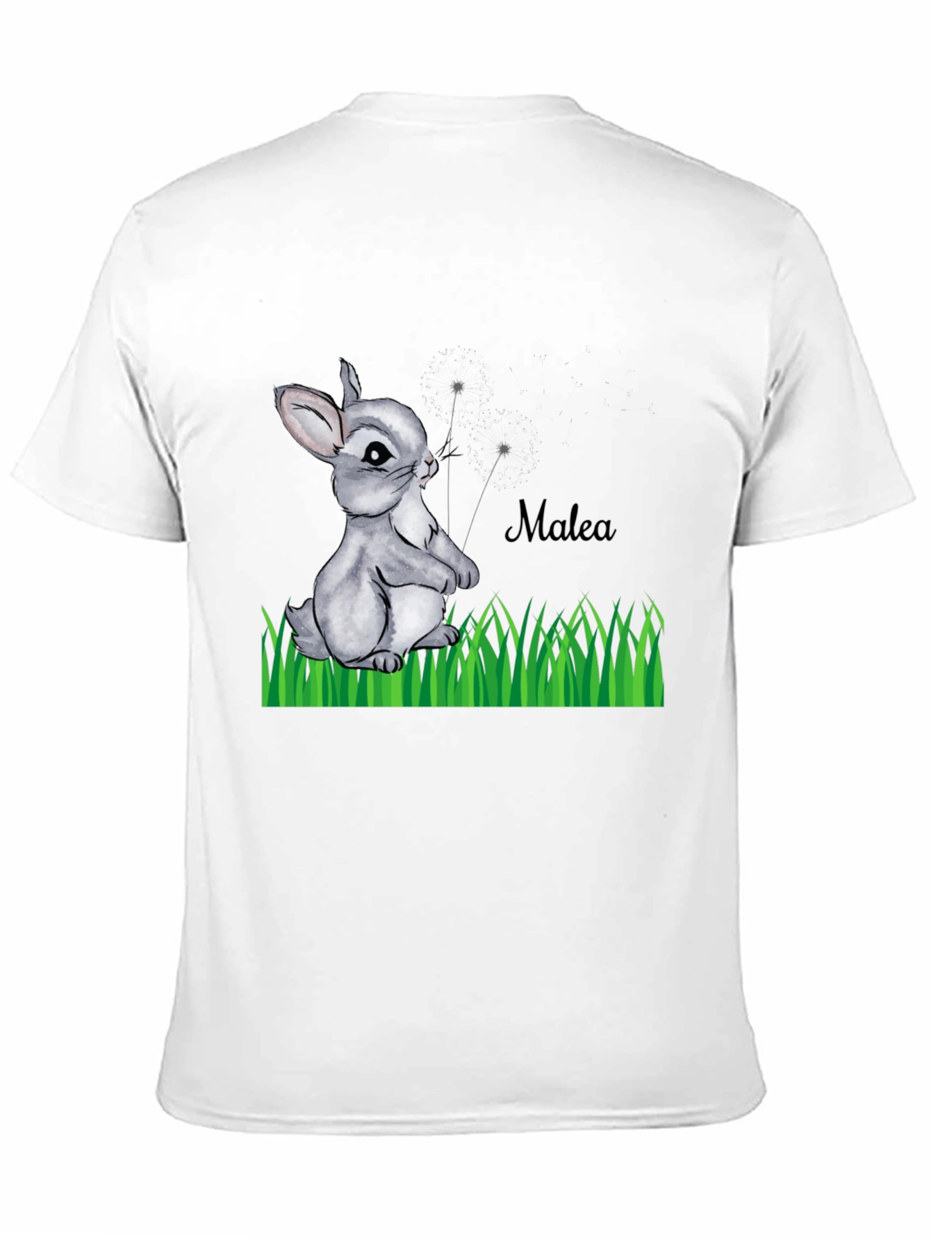 Bunny Rabbit Personalized Black T-Shirt