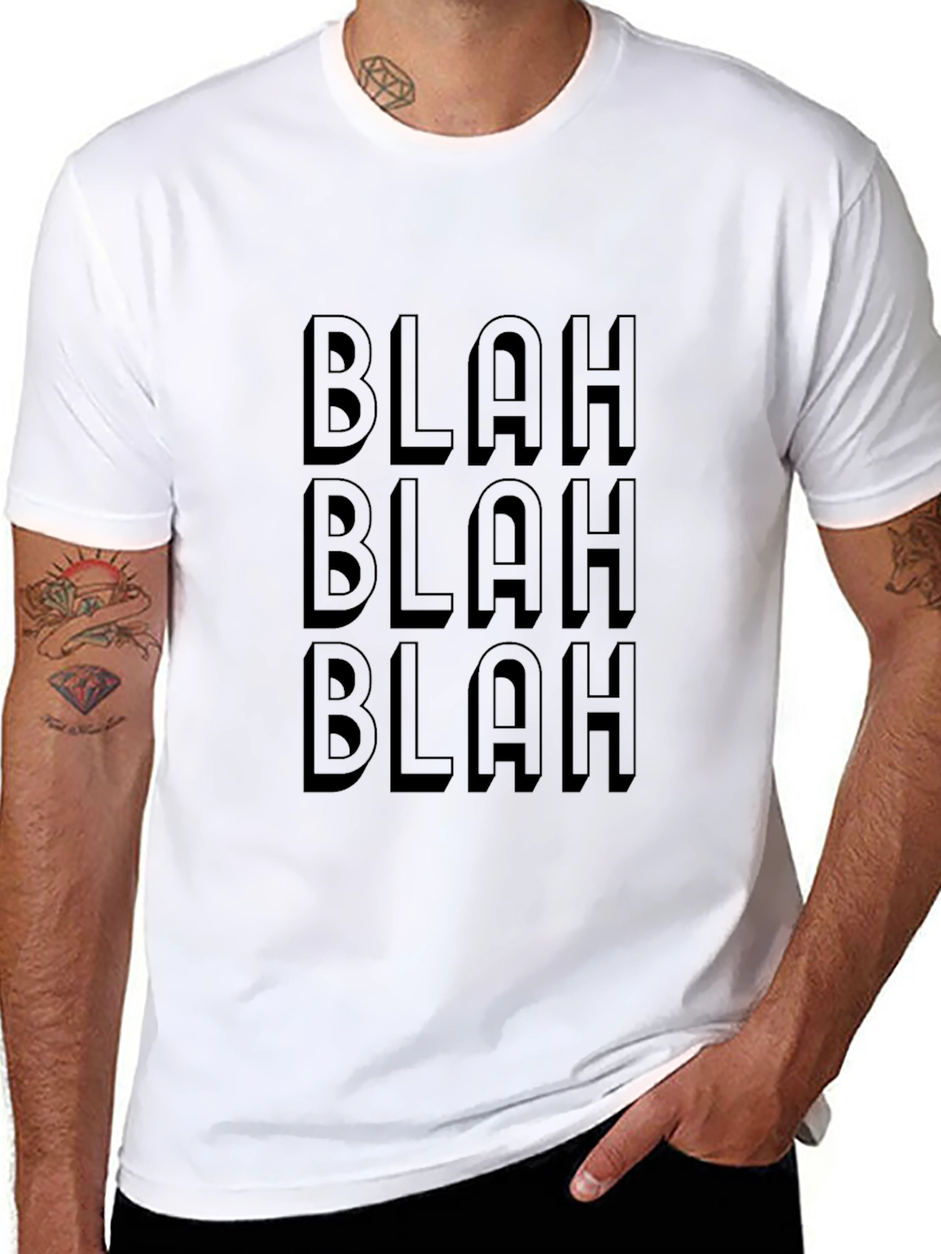 Blah Blah Blah Graphic Tee - Mens Black T-Shirt