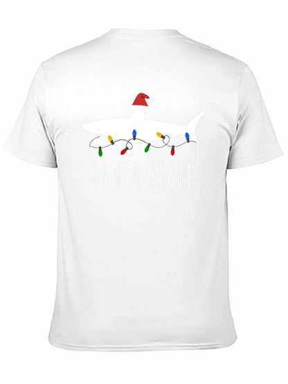 Santa Shark Graphic T-Shirt - Holiday Fun!