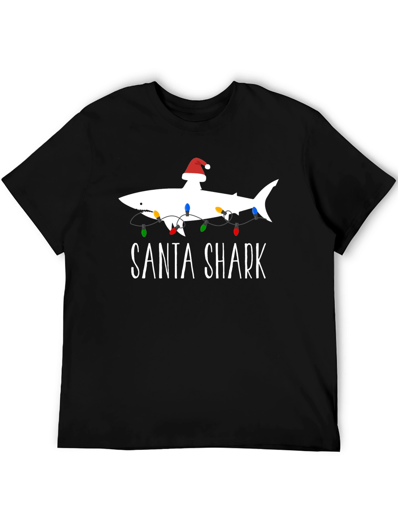 Santa Shark Graphic T-Shirt - Holiday Fun!
