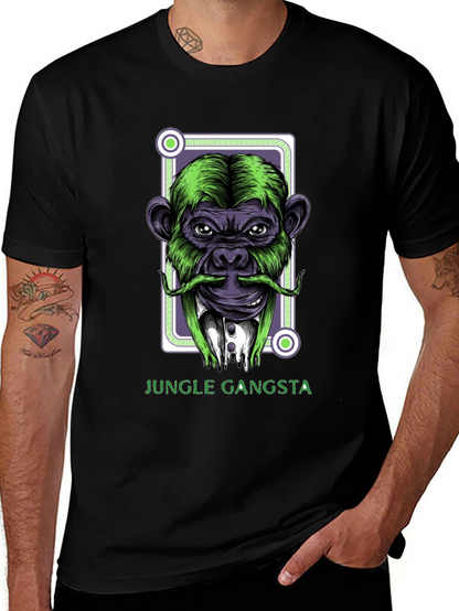 Jungle Gangsta Monkey Graphic T-Shirt