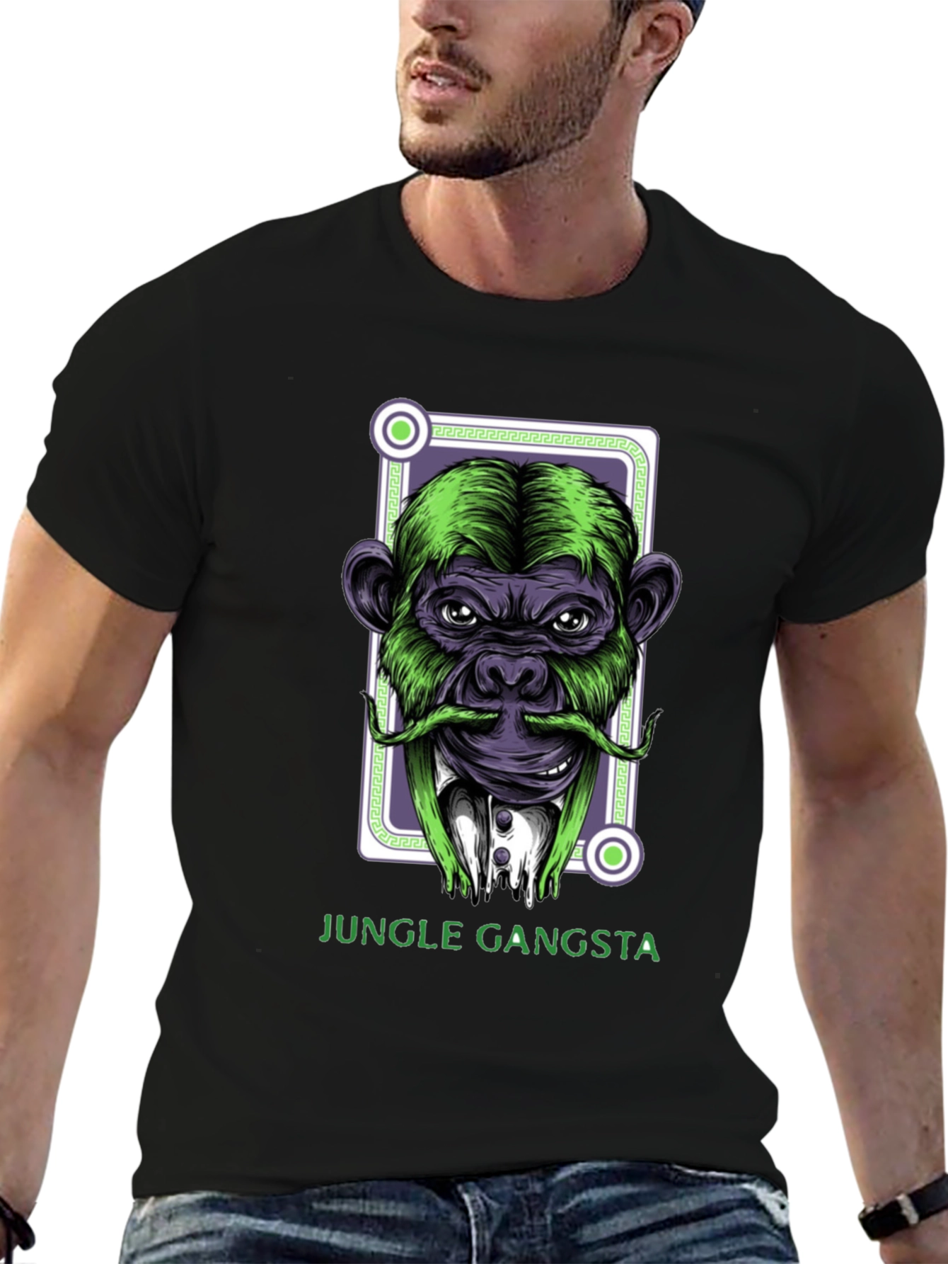 Jungle Gangsta Monkey Graphic T-Shirt