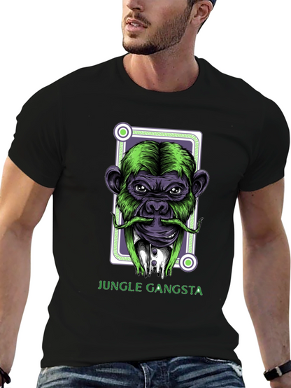 Jungle Gangsta Monkey Graphic T-Shirt