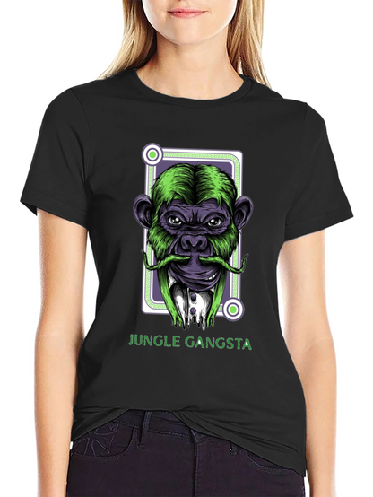 Jungle Gangsta Monkey Graphic T-Shirt