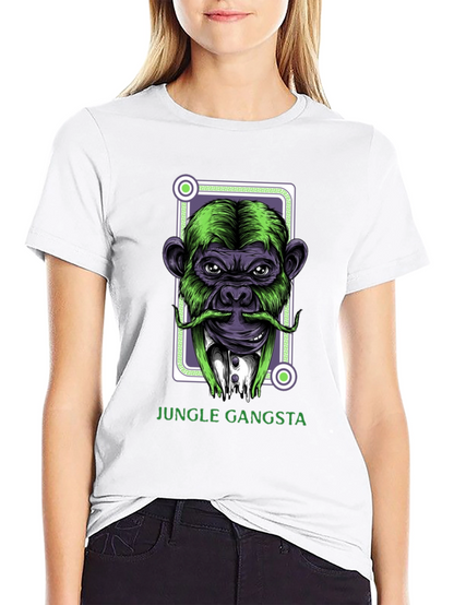 Jungle Gangsta Monkey Graphic T-Shirt