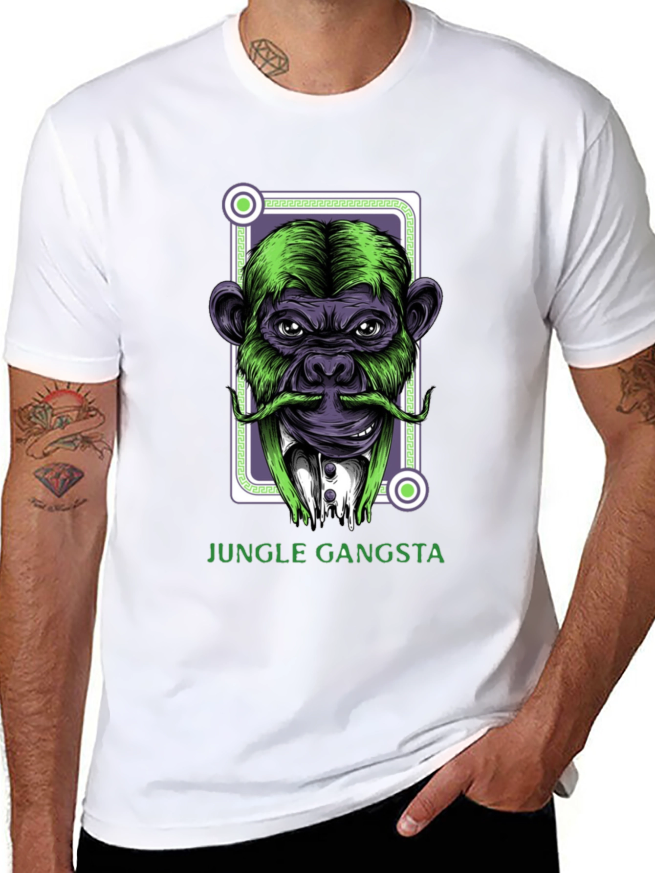 Jungle Gangsta Monkey Graphic T-Shirt