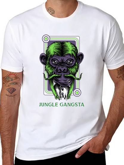 Jungle Gangsta Monkey Graphic T-Shirt