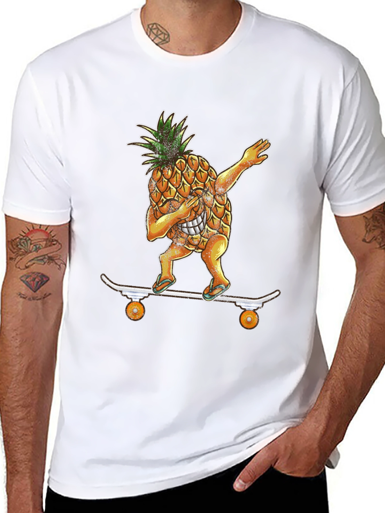 Dabbing Pineapple Skateboard T-Shirt - Cool & Unique!