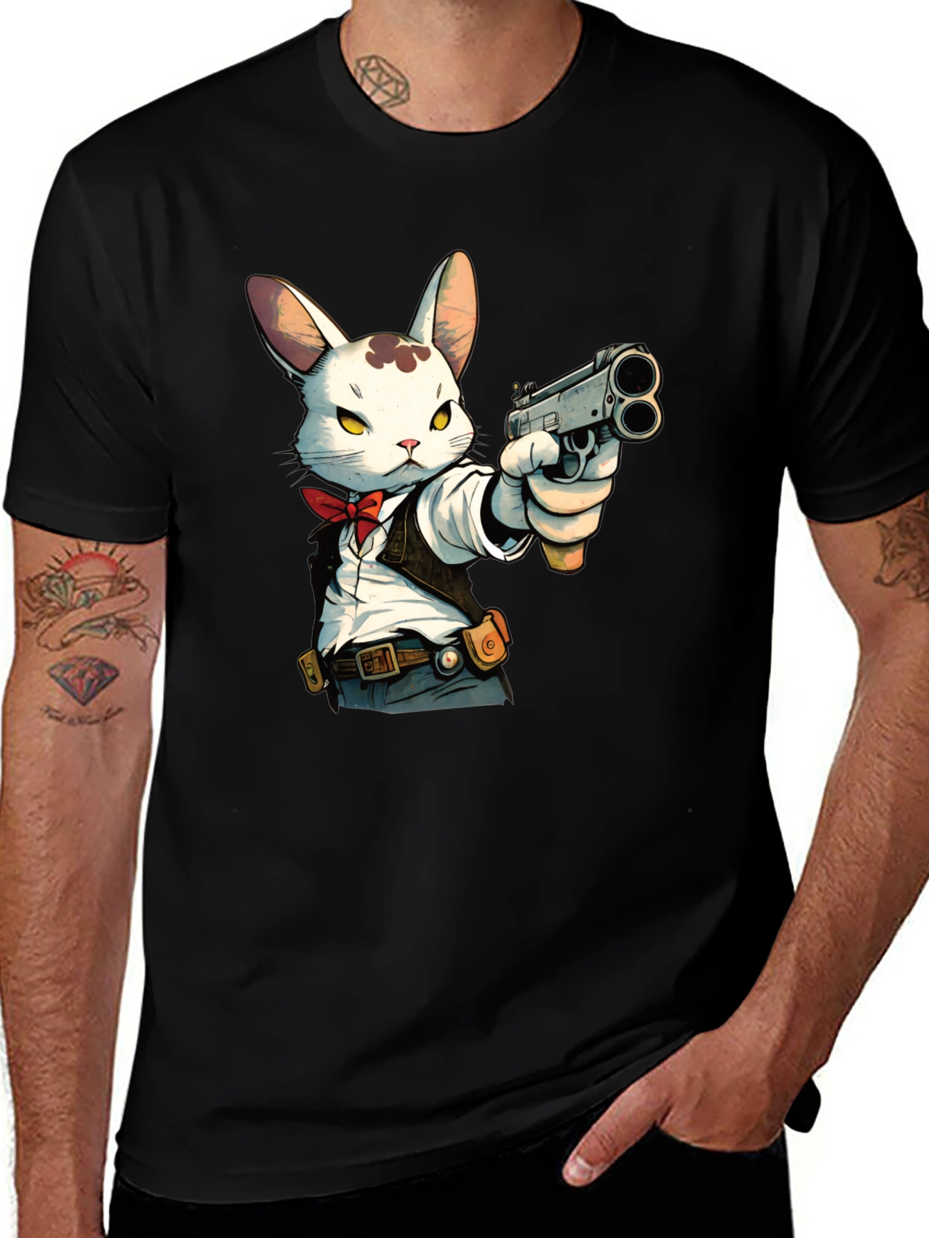 Rabbit Gangster Graphic T-Shirt