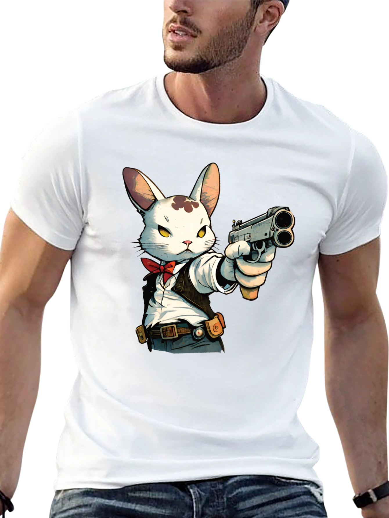 Rabbit Gangster Graphic T-Shirt