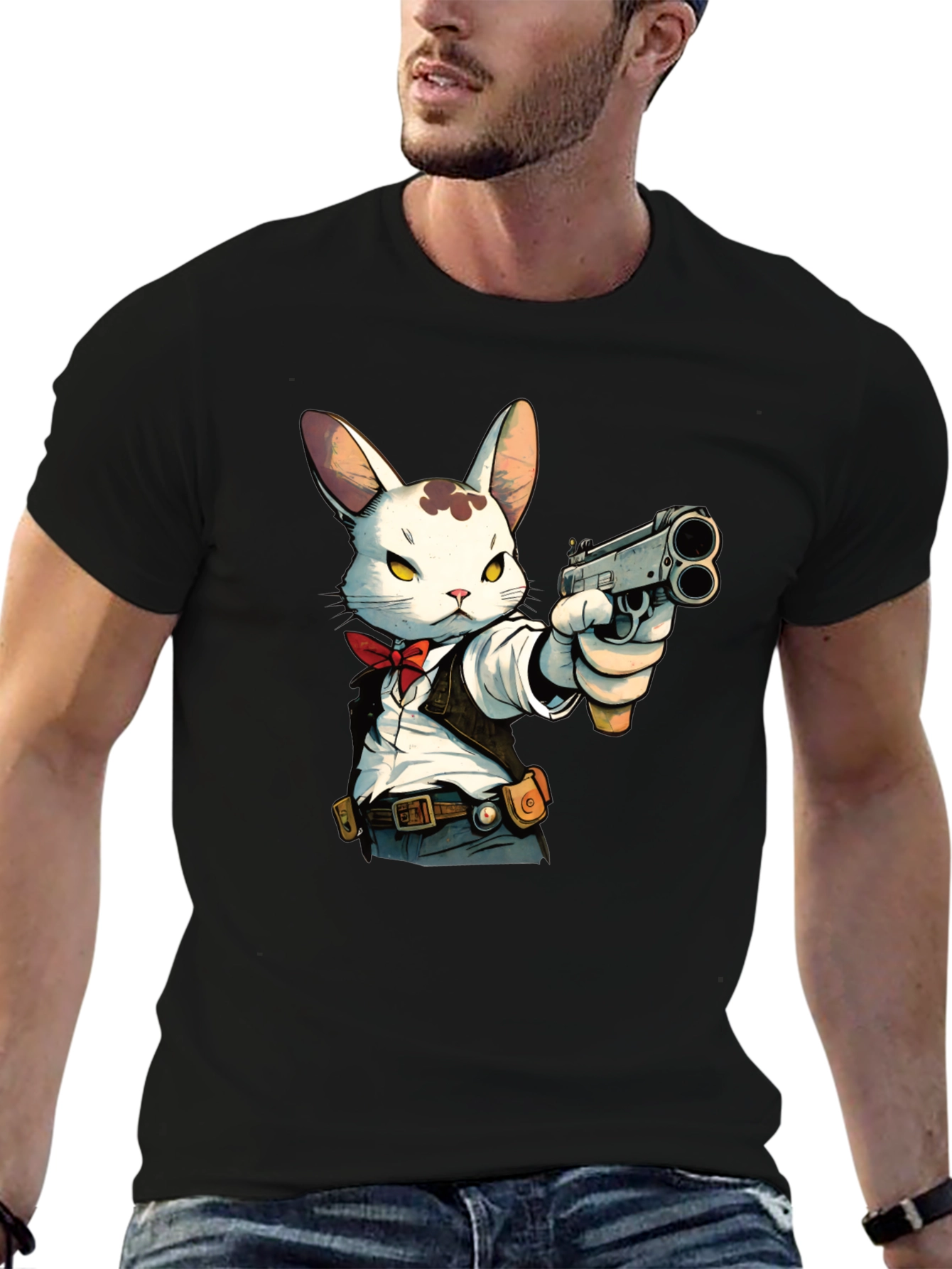 Rabbit Gangster Graphic T-Shirt