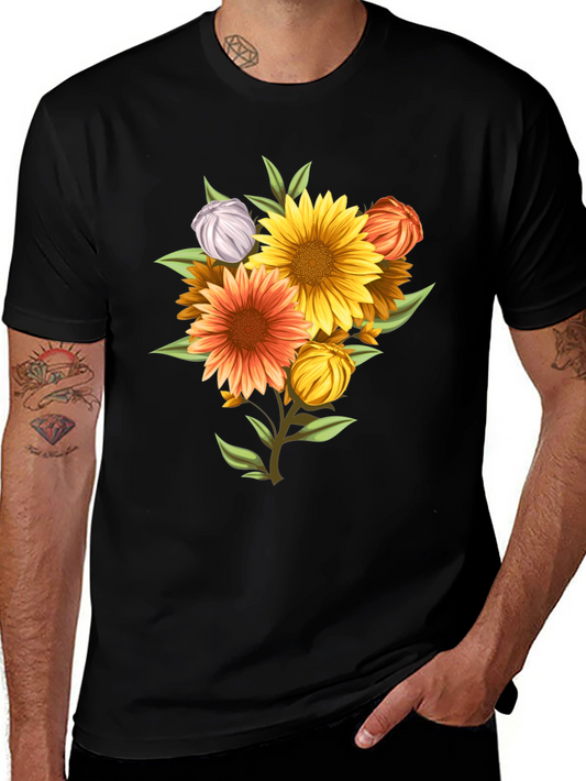 Floral T-Shirt: Vibrant Sunflower Design