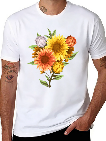 Floral T-Shirt: Vibrant Sunflower Design