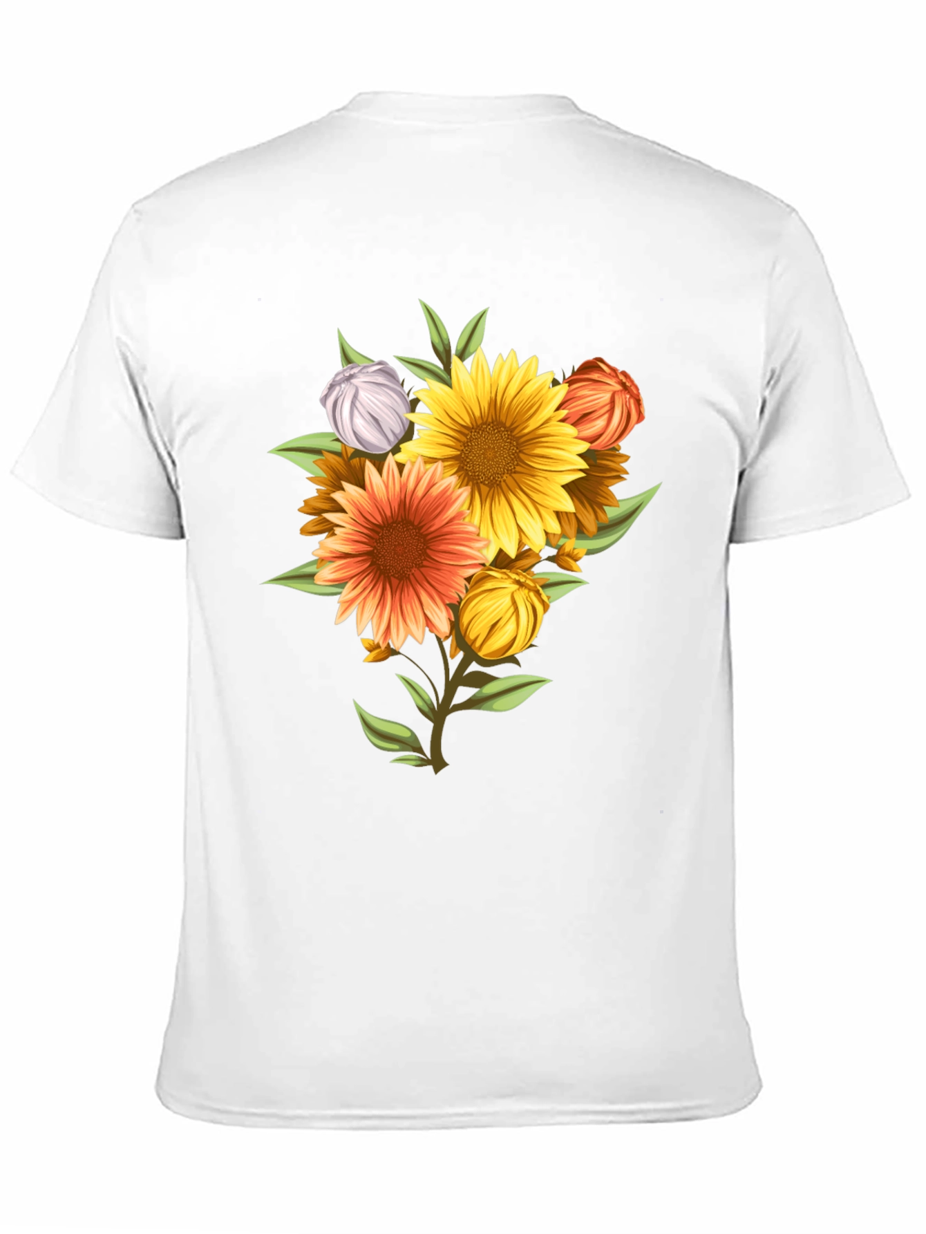 Floral T-Shirt: Vibrant Sunflower Design
