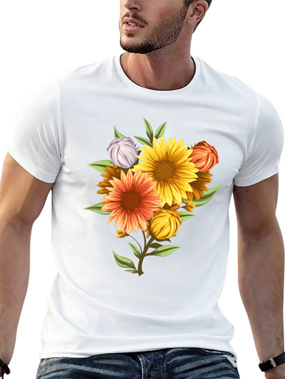 Floral T-Shirt: Vibrant Sunflower Design
